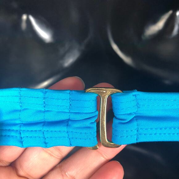 NEW Apt. 9 Bikini Top Womens 6 Blue Push Up Underwire Swim Summer Beach Pool - Picture 4 of 7